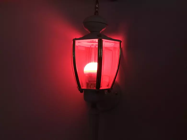 Red Light Bulb on your porch